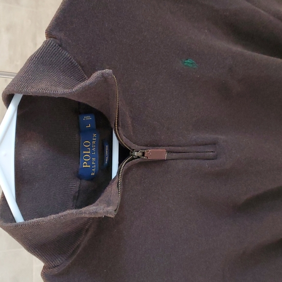 Polo Sweater Vneck Zip-up Vest - Picture 2 of 3